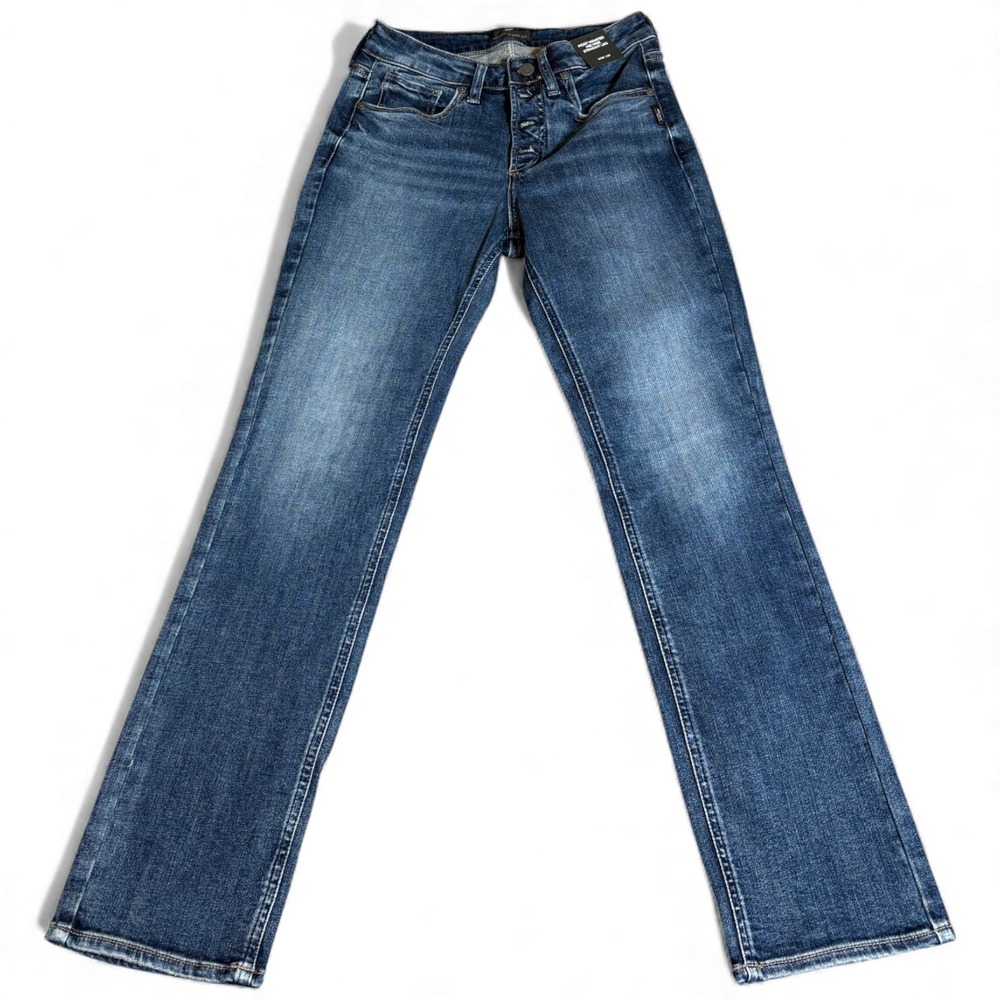 Silver Co. Most Wanted Jeans Womens 26x29 Blue Denim Mid Rise Straight Leg‎